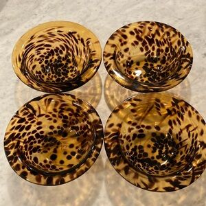 Set of 4 Vintage Tortoise Bowls